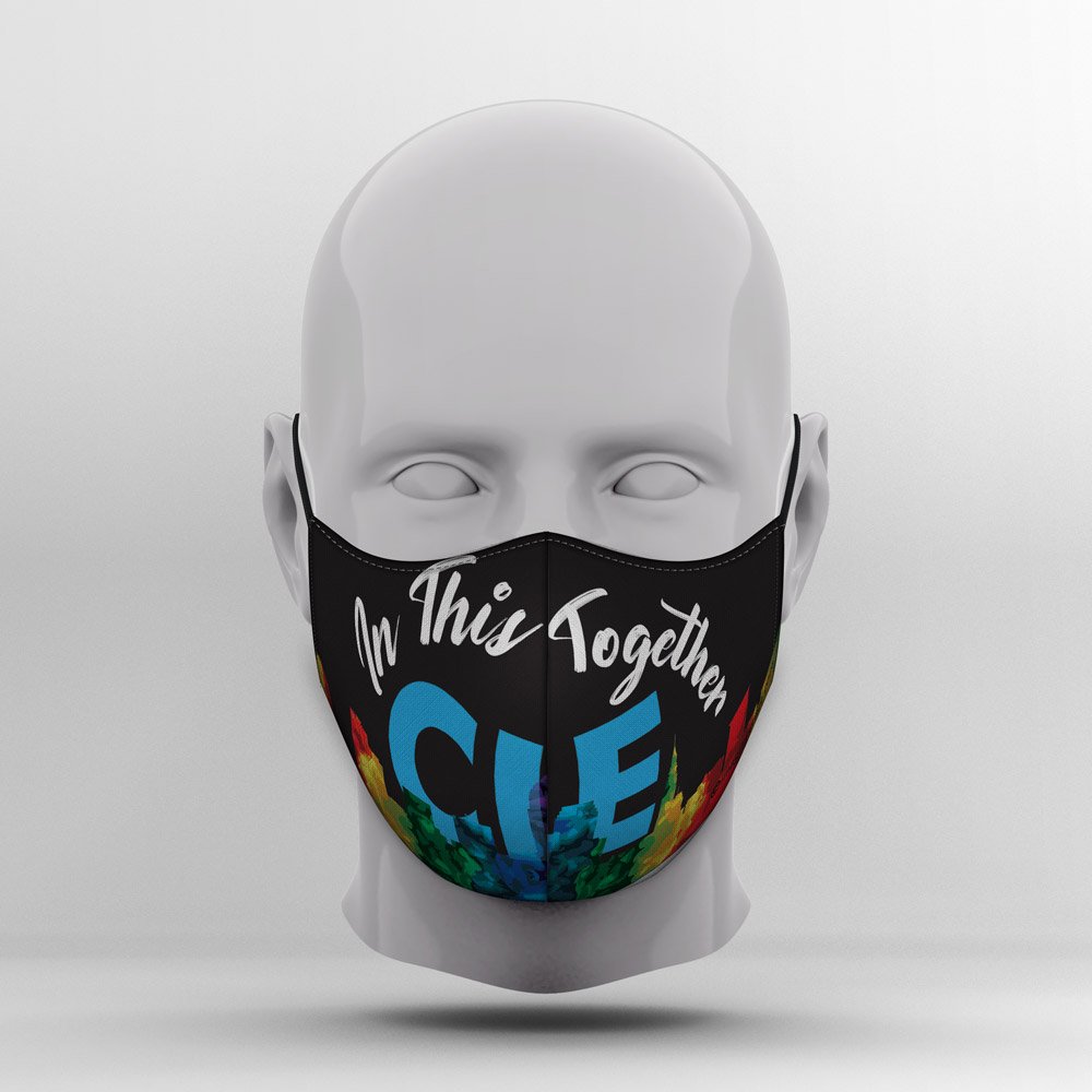 Custom Mask CLE In This Together Black Mannequin