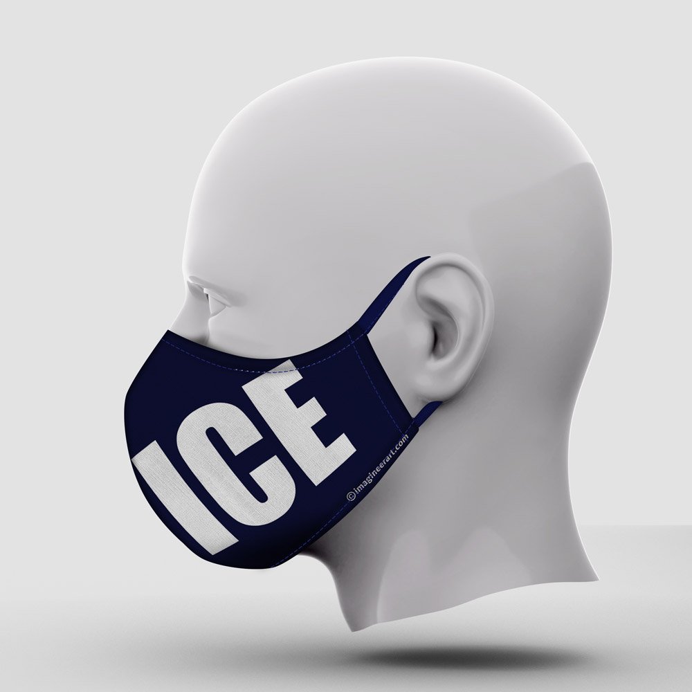 Custom Mask Police White Left