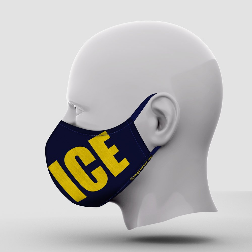Custom Mask Police Yellow Left