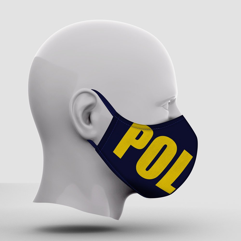 Custom Mask Police Yellow Right