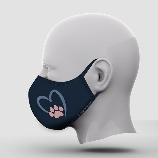 Coming Soon Custom Mask Dog Lover Blue Left