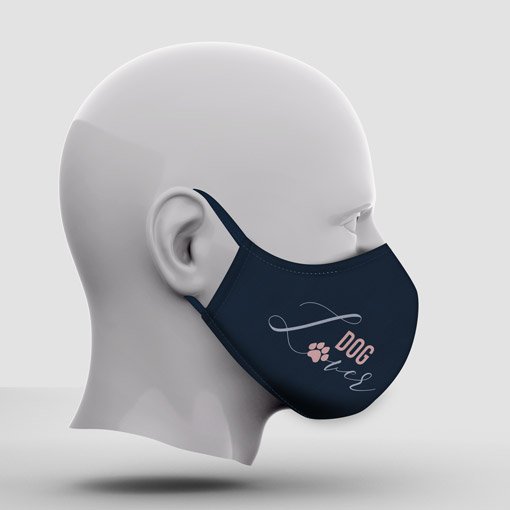 Coming Soon Custom Mask Dog Lover Blue Right
