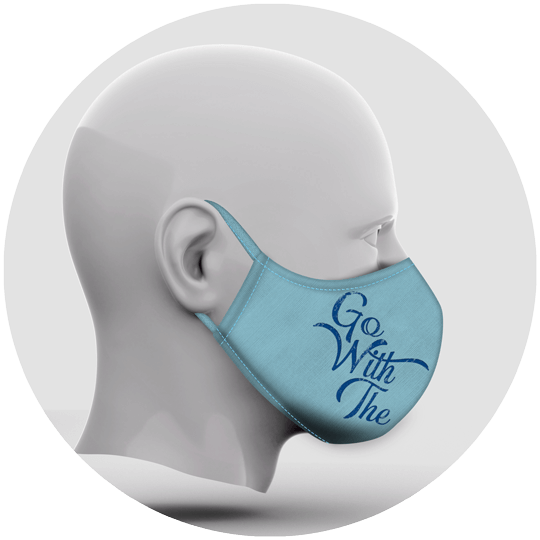 Custom Mask Progressive Insurance Blue Right