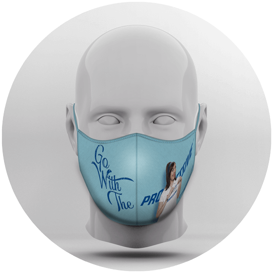 Custom Mask Progressive Insurance Blue