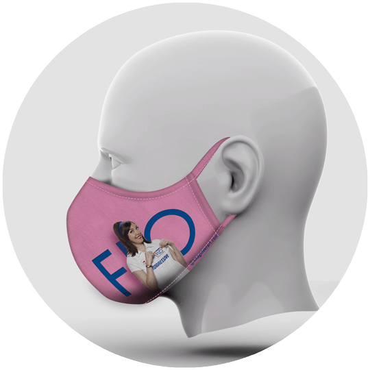 Custom Mask Progressive Insurance Pink Left