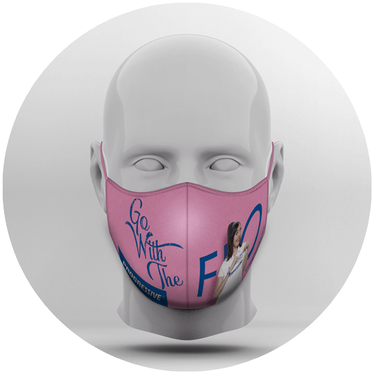 Custom Mask Progressive Insurance Pink
