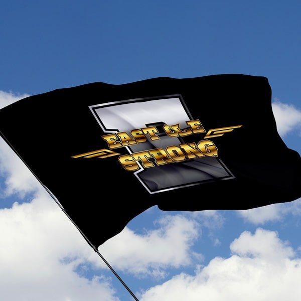 EAST CLE Strong silver ed Flag