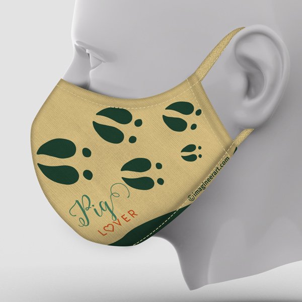 Custom Mask Pig Lover left